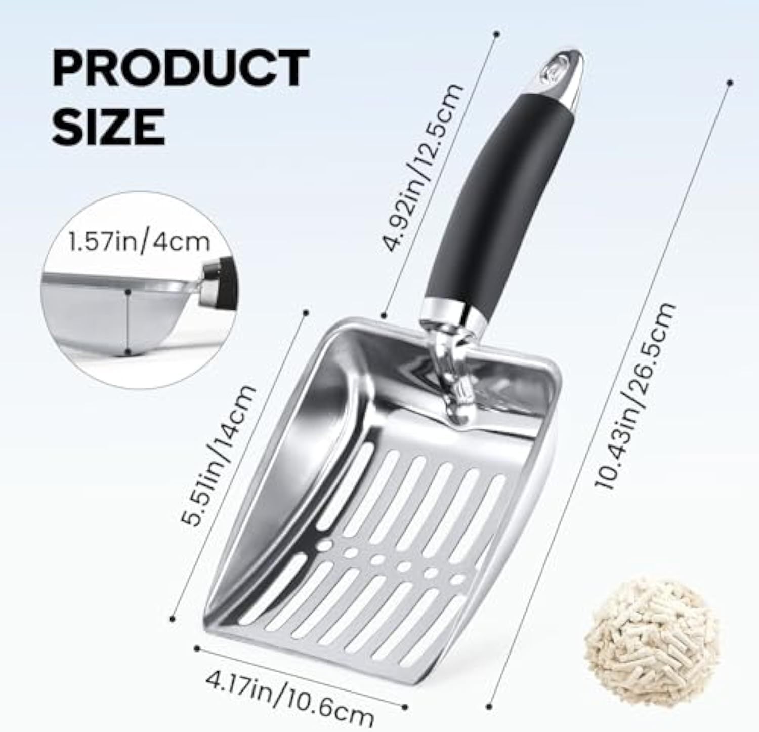 Stainless Steel Kitty Scoop – Durable & Reliable