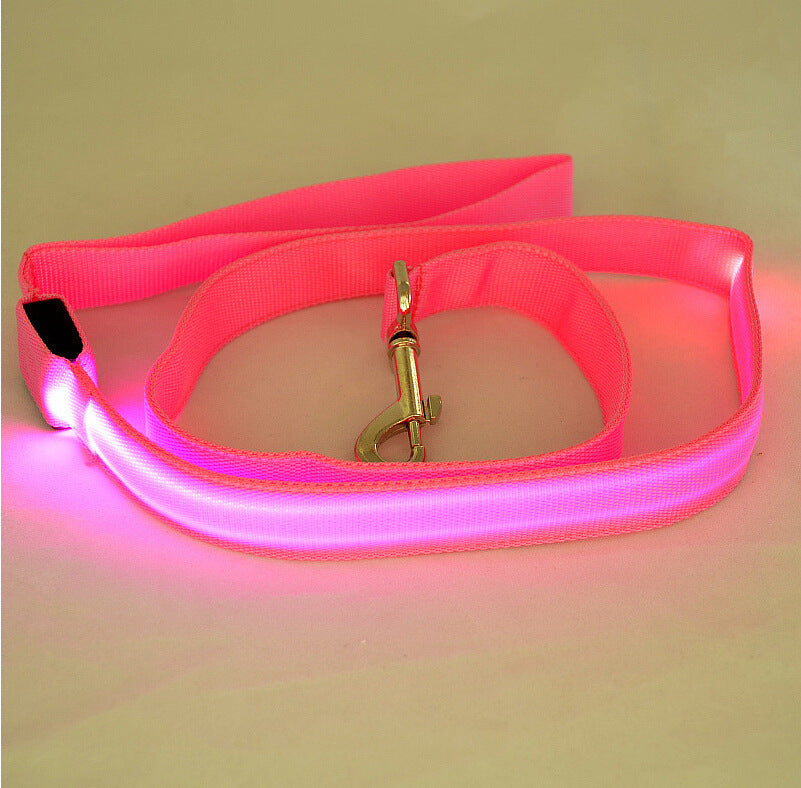Glowing LED Dog Leash – Walk Safely at Night