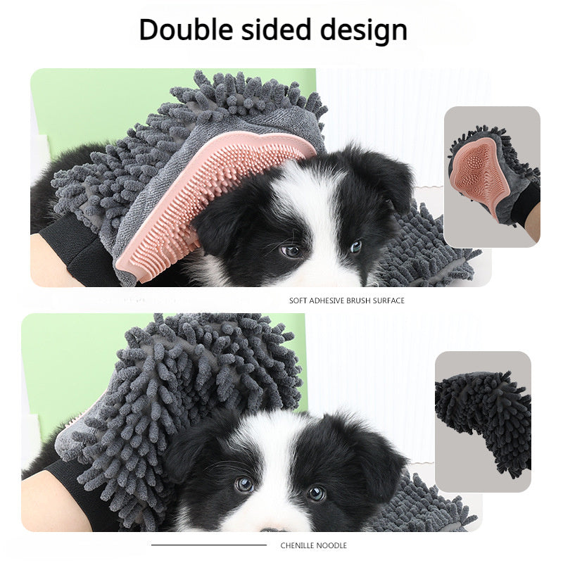 2-in-1 Pet Bath Glove – Wash, Massage & Shine!