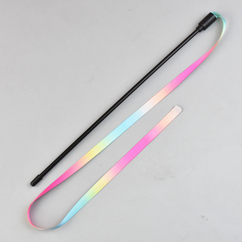 Rainbow Wand Teaser – Colorful Fun for Your Cat