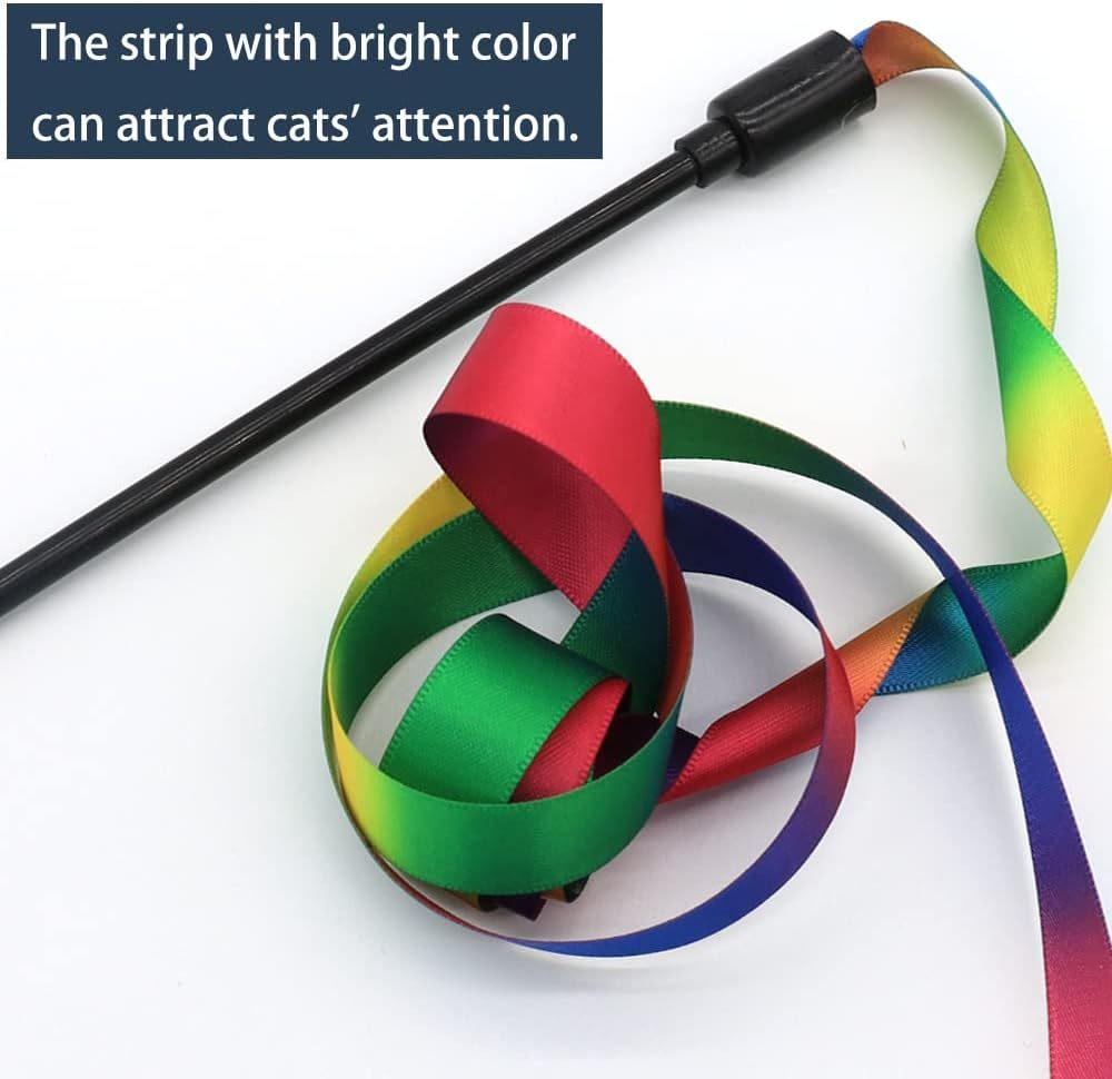 Rainbow Wand Teaser – Colorful Fun for Your Cat