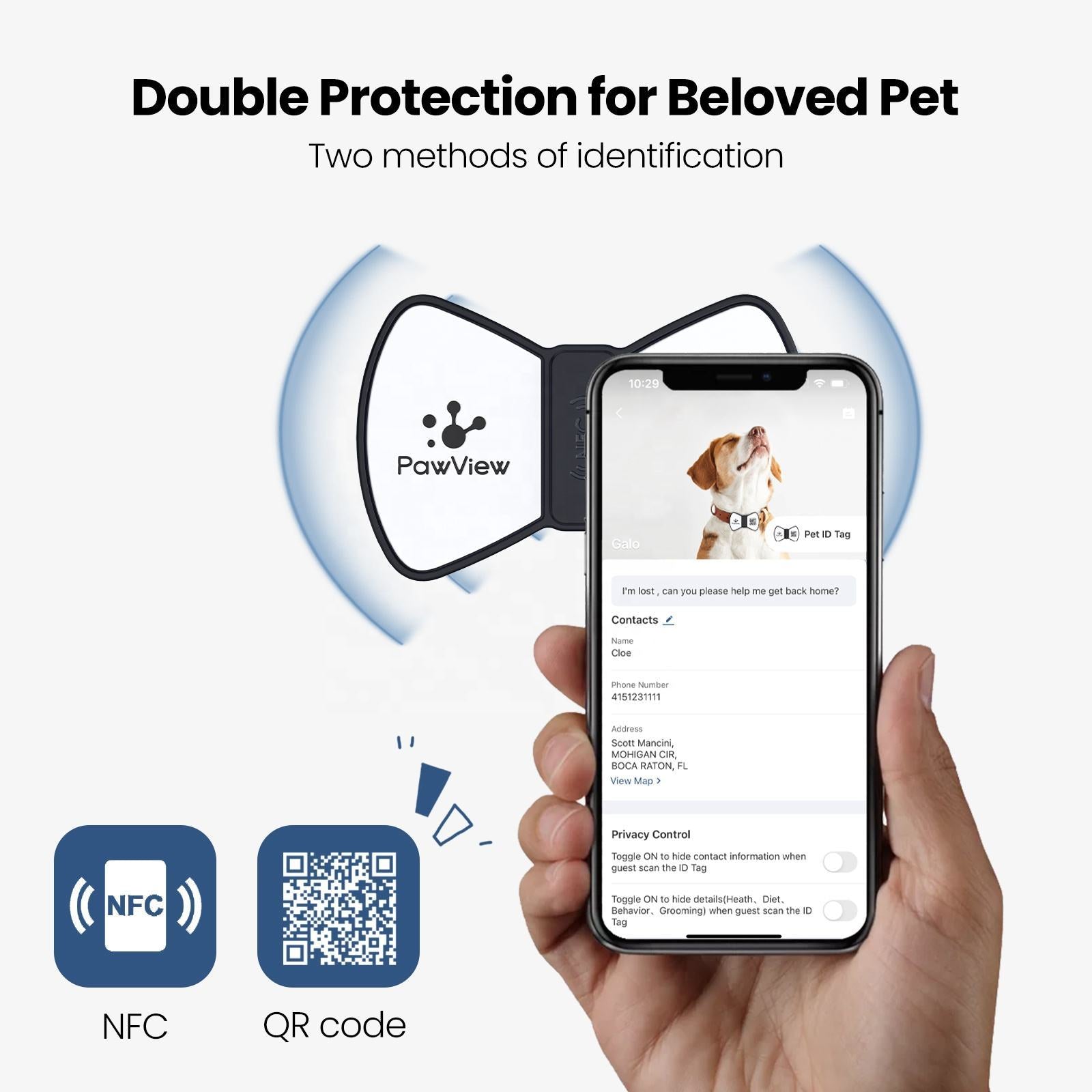 Smart Pet ID Tag – NFC & QR Info in One