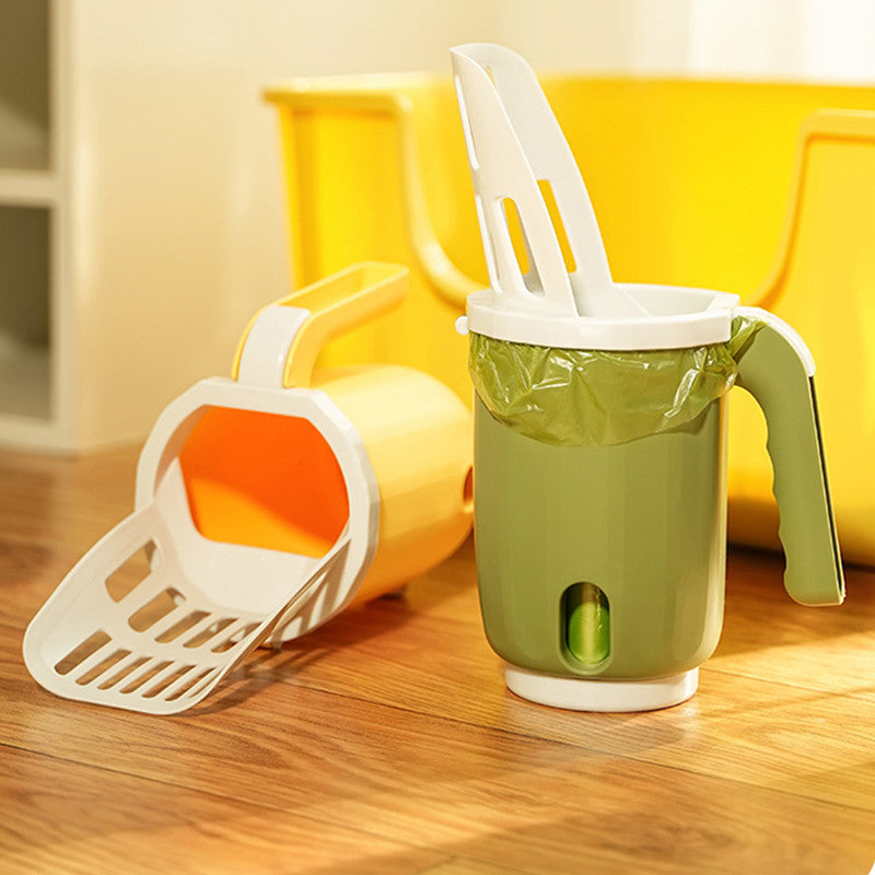 Integrated Cat Litter Scoop – All-in-One Cleaner Tool